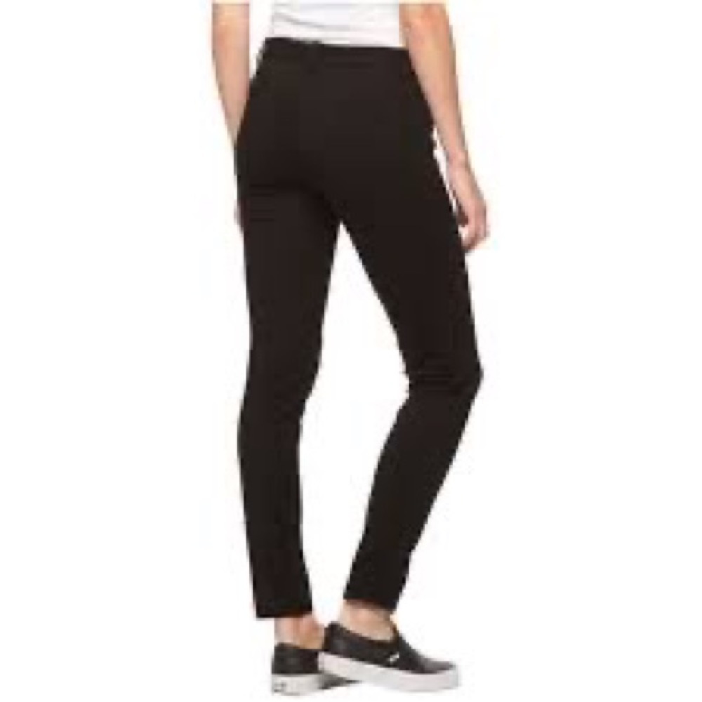 Andrew Marc Black Ponte Knit Skinny Career Pants